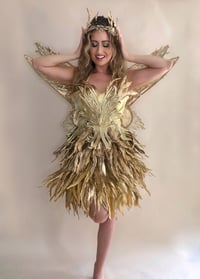 Image 2 of Gold Feather Forest Fairy Costume