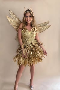 Image 4 of Gold Feather Forest Fairy Costume