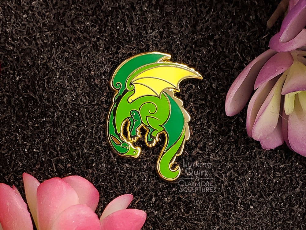 Green Dragon Hard Enamel Pin