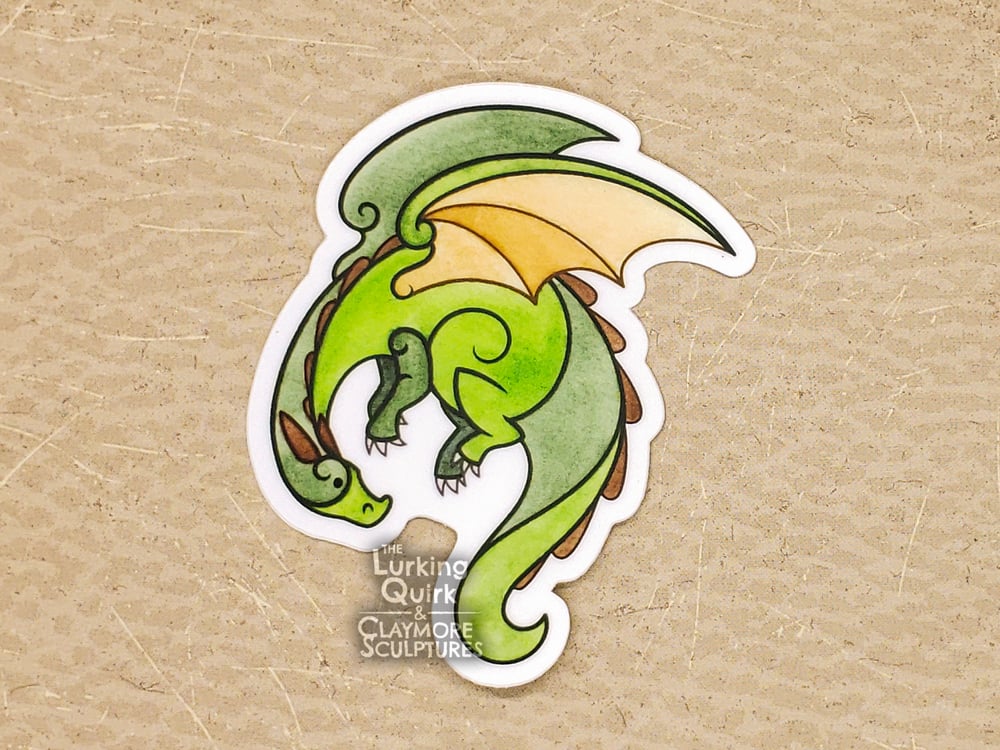 Green Dragon - 3 inch Vinyl Sticker