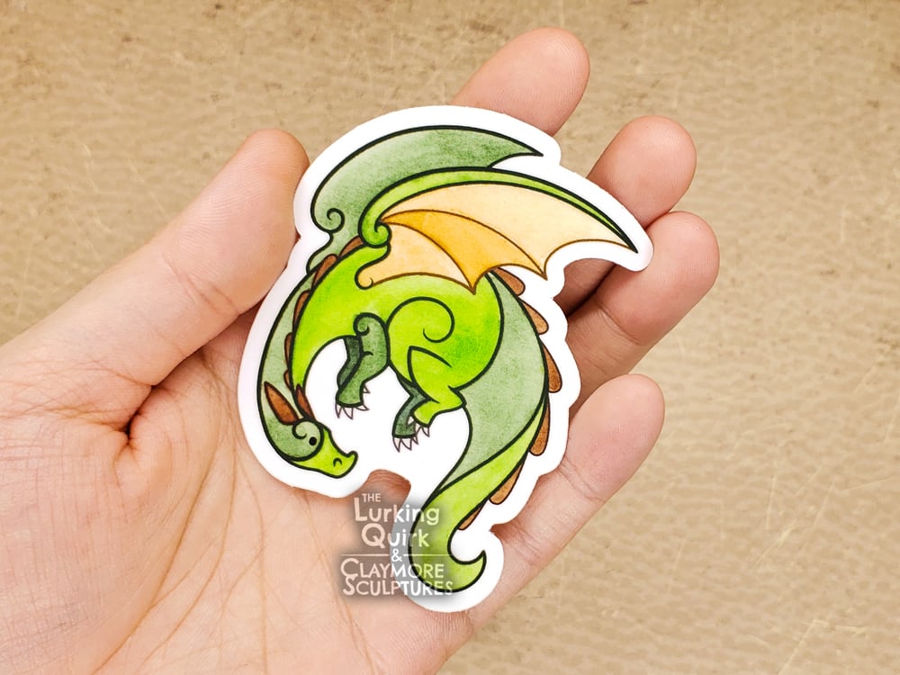 Green Dragon - 3 inch Vinyl Sticker
