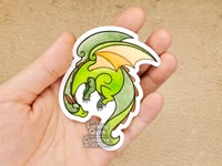 Image 2 of Green Dragon - 3 inch Vinyl Sticker