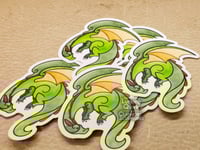 Image 3 of Green Dragon - 3 inch Vinyl Sticker