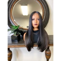 Image 1 of KHLOE | 28” LONG STRAIGHT DEEP T PART LACE FRONT WIG 