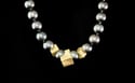 South Sea Pearl Necklace twinned with “intergrowth” of 18ct gold cubes