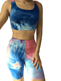 Image 2 of Crop Top Biker Set