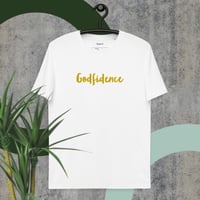 Image 2 of Godfidence Embroidered Unisex Organic T-shirt
