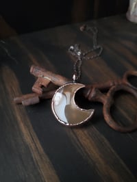 Image 3 of Flower Agate Crescent Moons