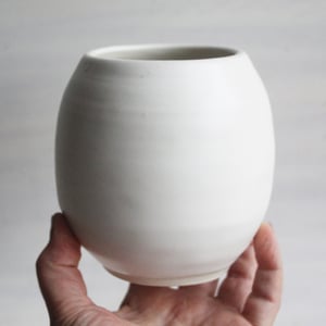 Image of Simple Modern Matte White Vase, Minimalist Decor, Made in USA