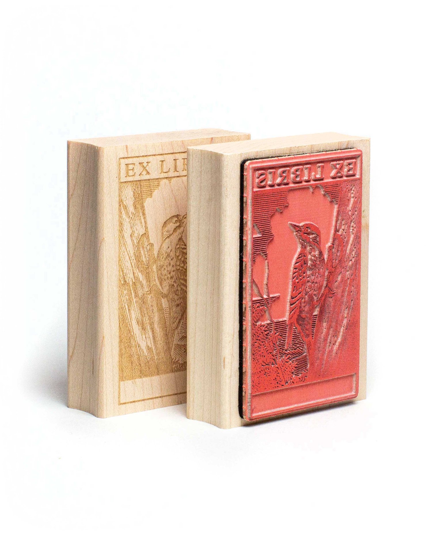 Woodpecker, Bookplate Stamp