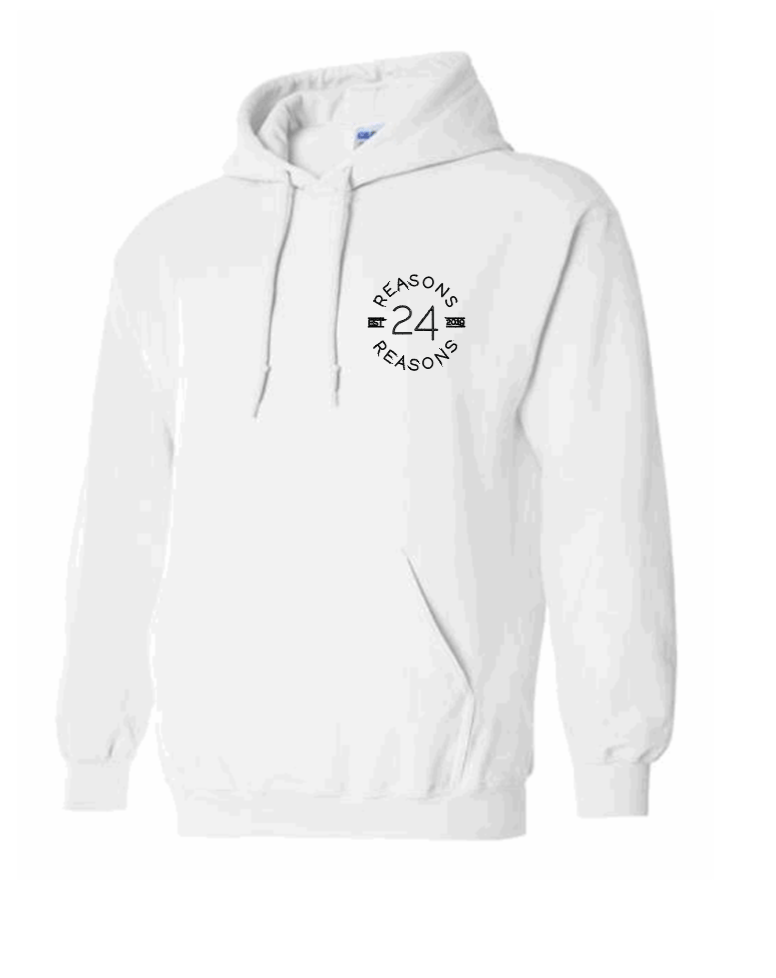 Image of White  Small Logo Hoodie