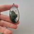 Large Sterling Silver and Green Moss Agate Necklace Image 3