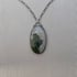 Large Sterling Silver and Green Moss Agate Necklace Image 5