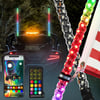 5ft LED RGB Chasing Whip Lights  【BLUETOOTH AND REMOTE CONTROL】