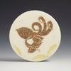 Octopus carved ceramic wall hanging