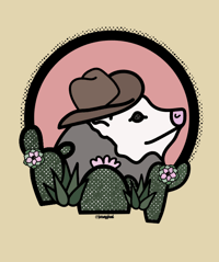 Image 2 of Cowboy Possum Print (5" x 7")