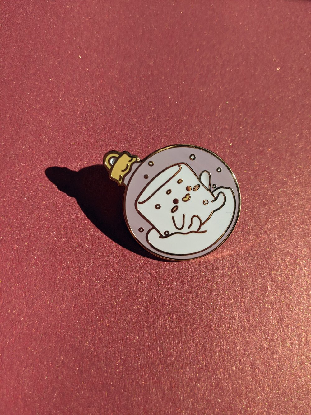Image of Marshmallow Ornament Enamel Pin
