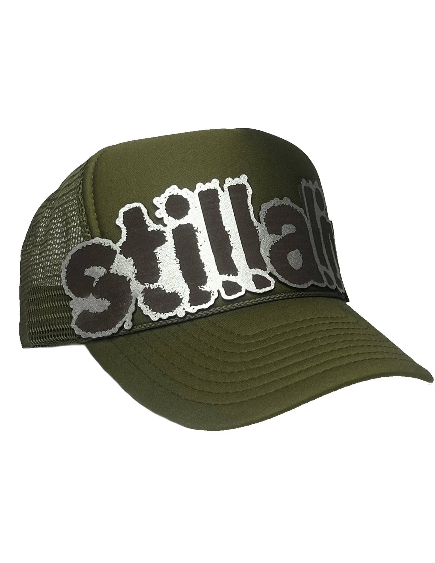 Image of "lower case" TRUCKER by. STILLALIVE® (army green)