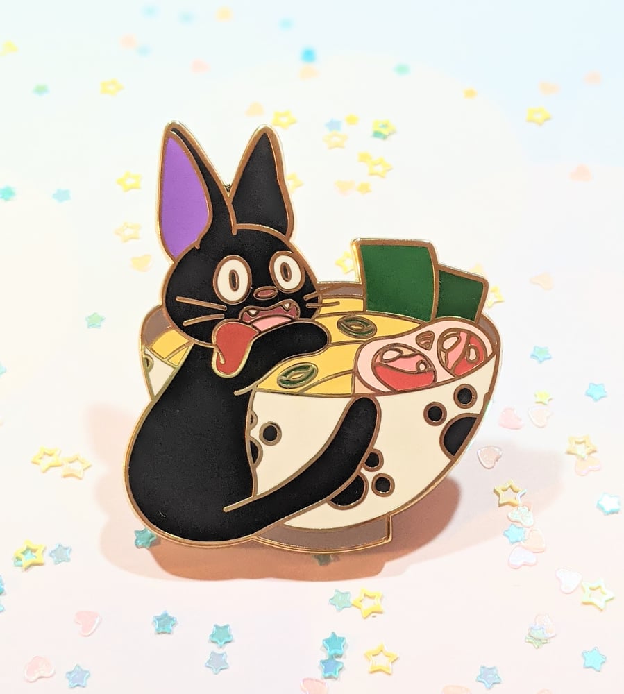 Image of Jiji Ramen Bowl Enamel Pin