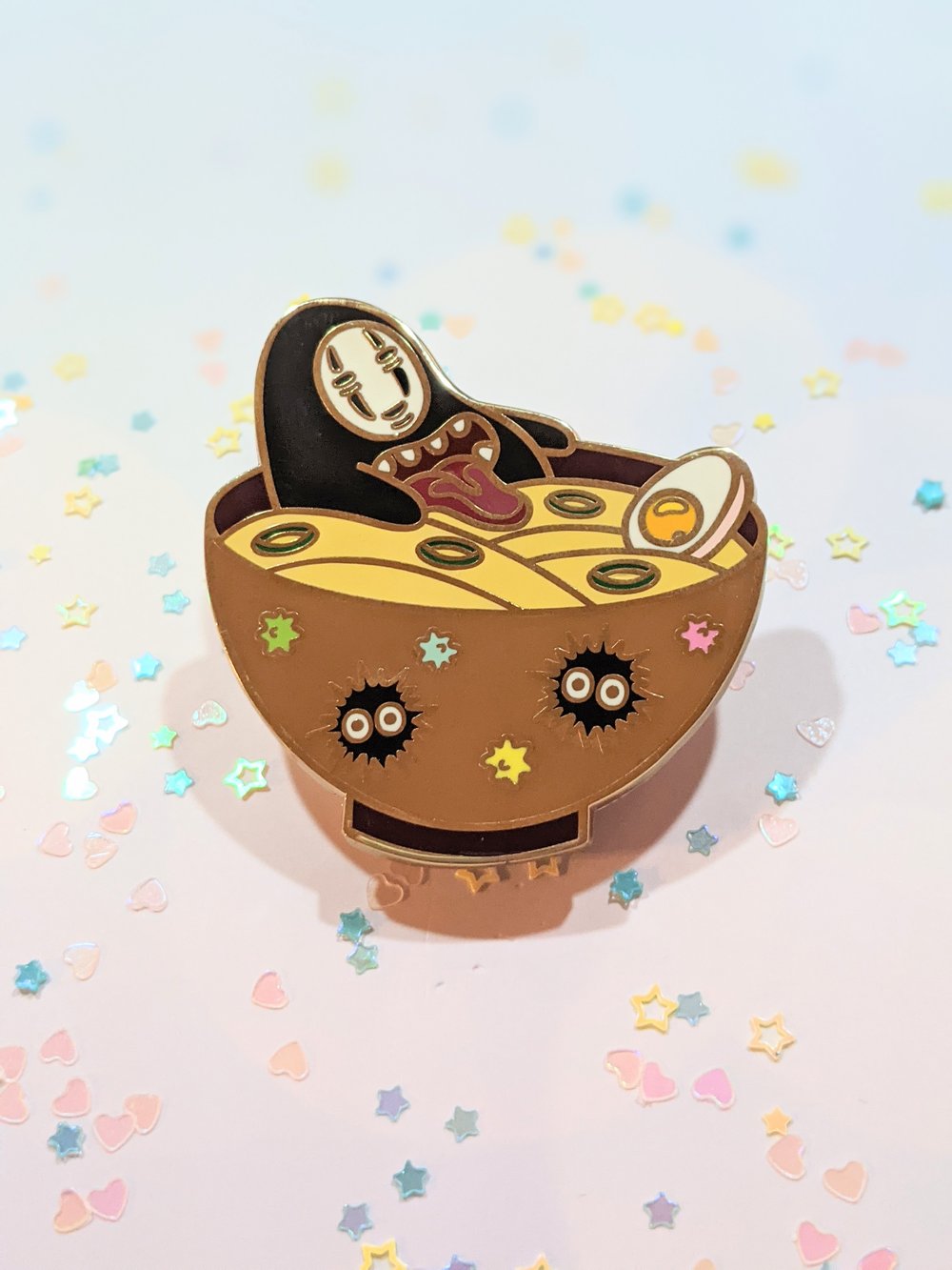 Image of No Face Ramen Bowl Enamel Pin