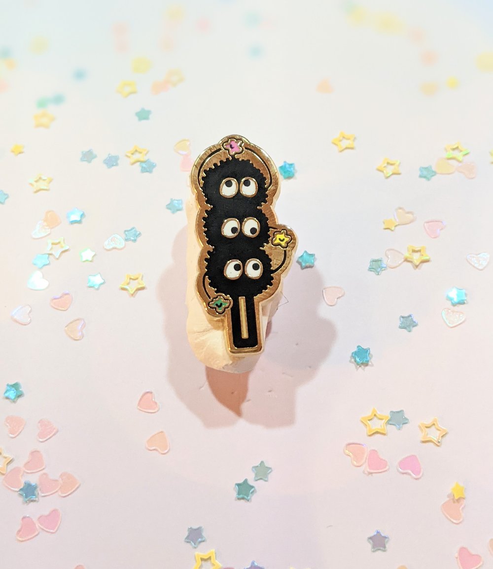 Image of Soot Sprites Dango Enamel Pin