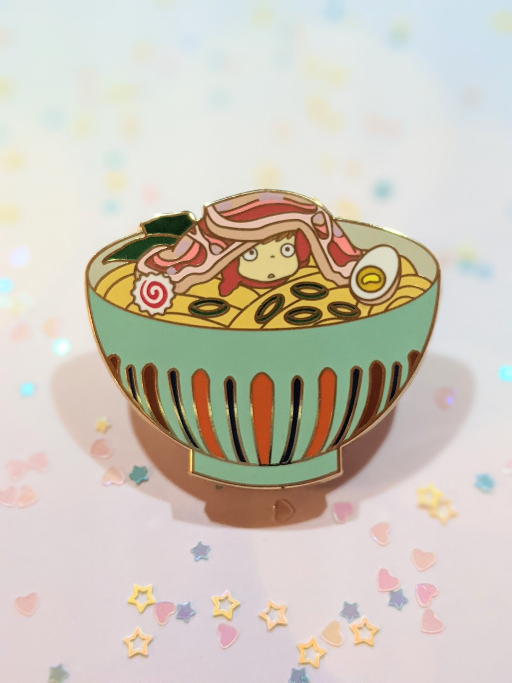 Image of Ponyo Ramen Bowl Enamel Pin