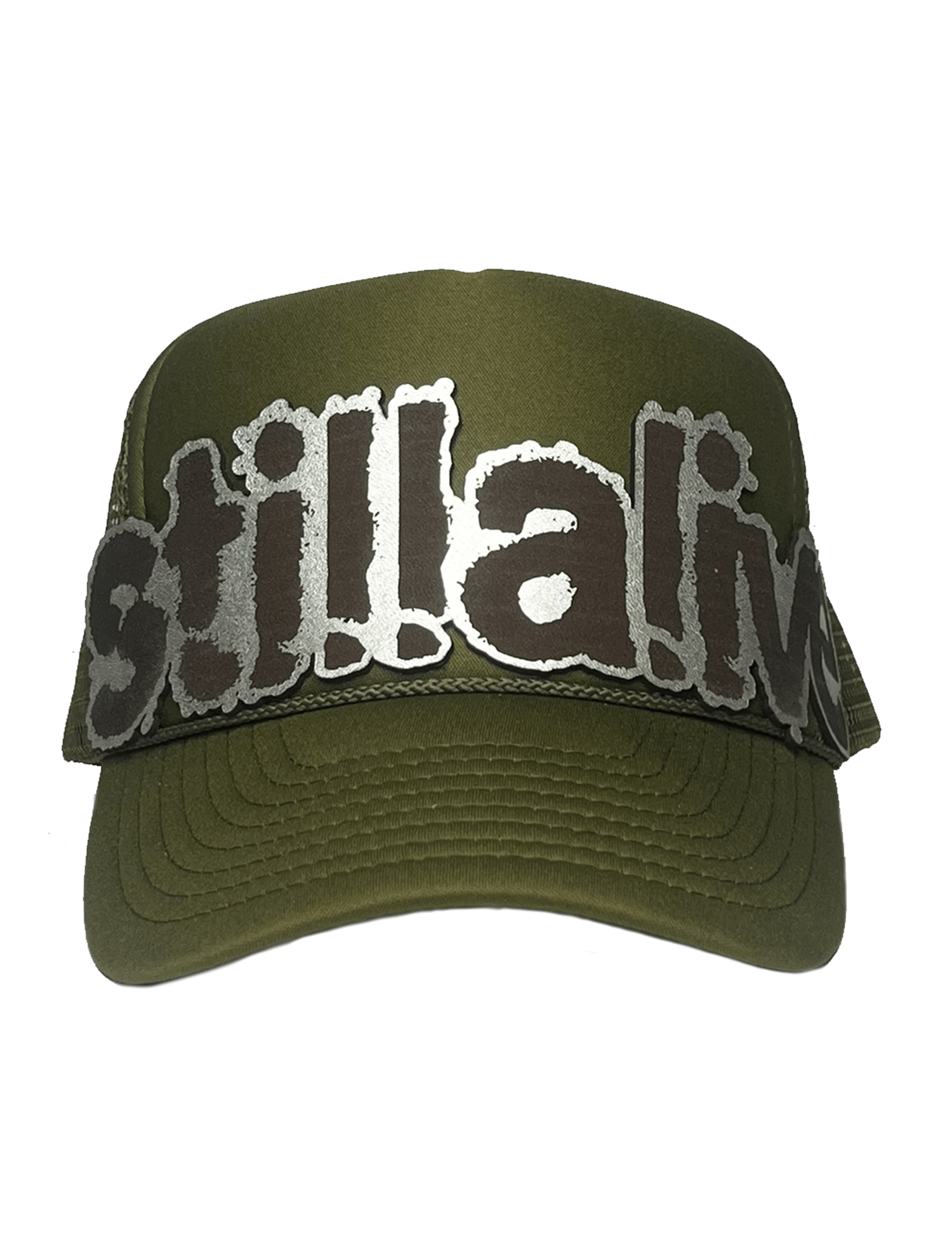 Image of "lower case" TRUCKER by. STILLALIVE® (army green)