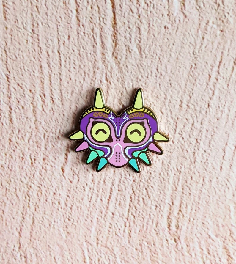 Image of Happy Majora's Mask Enamel Pin