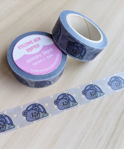 Image of Not Okay Blue Bear Washi Tape