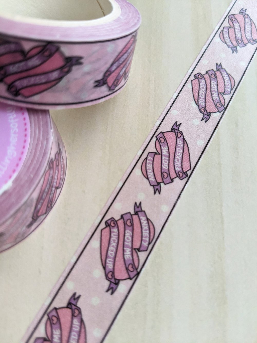 Image of Anxiety Heart Washi Tape