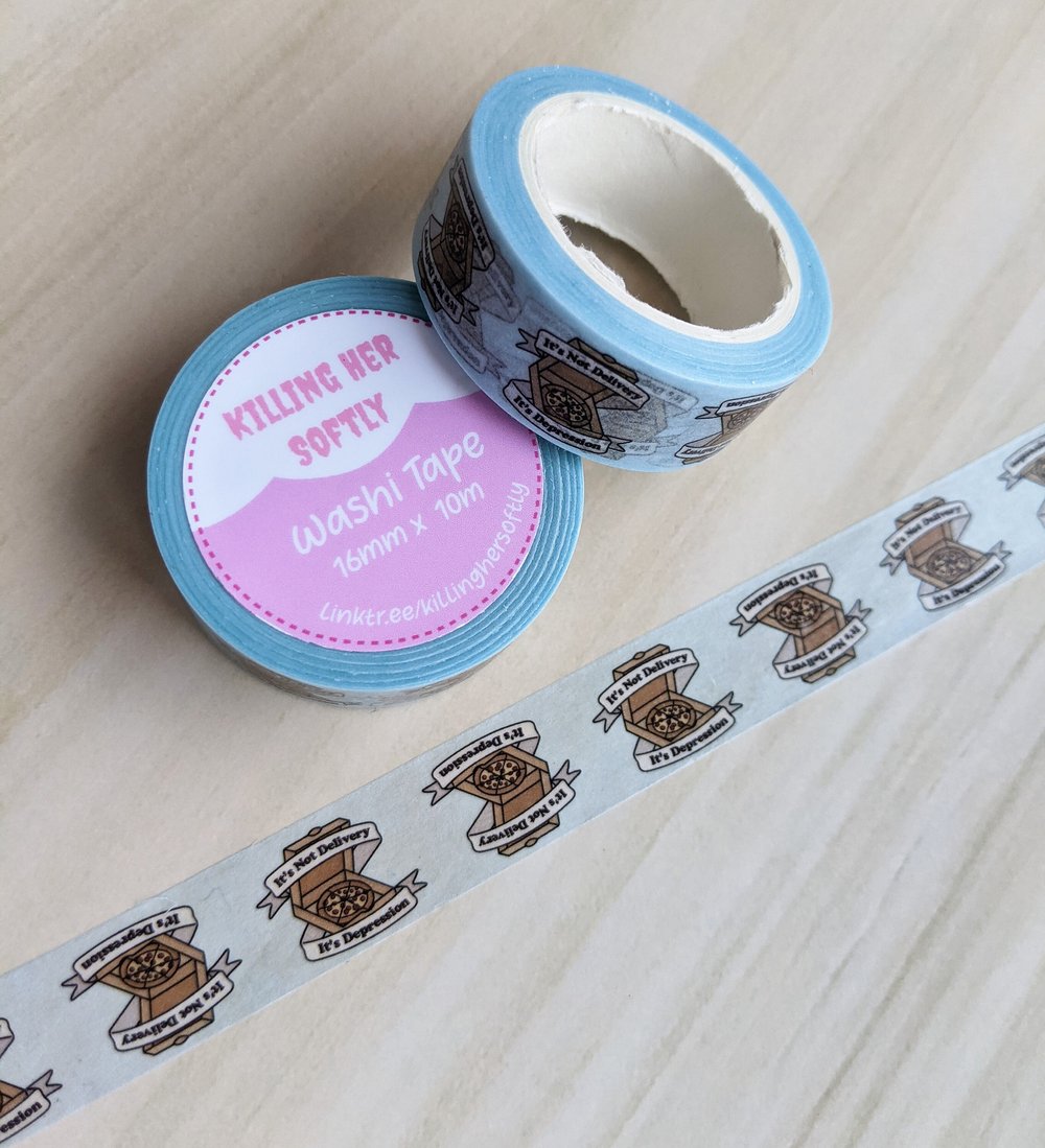 Image of It's Not Delivery, It's Depression Washi Tape