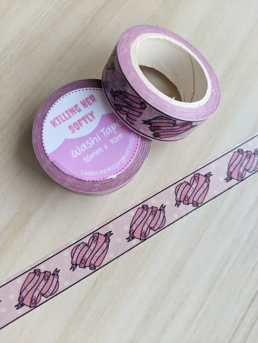 Image of Anxiety Heart Washi Tape