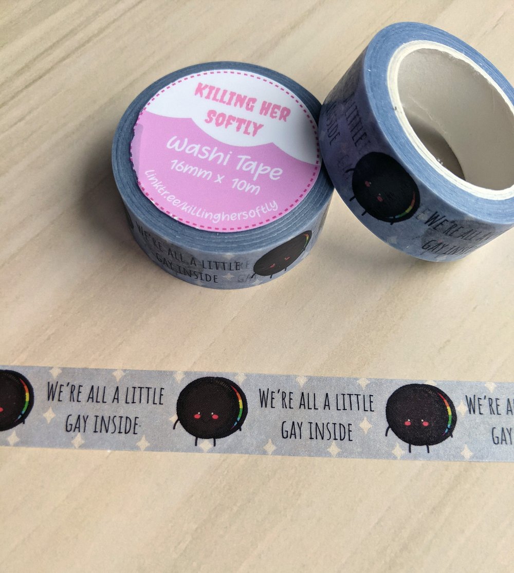 Image of We're All A Little Gay Inside Oreo Washi Tape