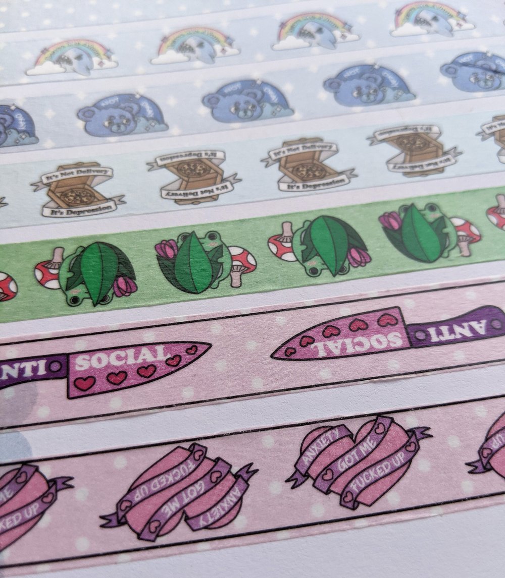 Image of Anxiety Heart Washi Tape