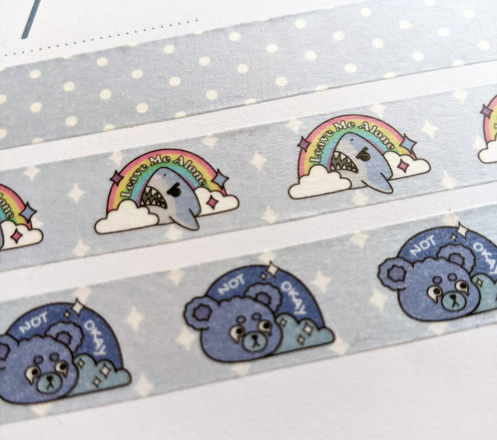 Image of Not Okay Blue Bear Washi Tape