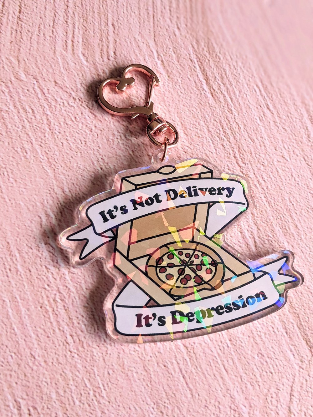 Image of It's Not Delivery, It's Depression Keychain