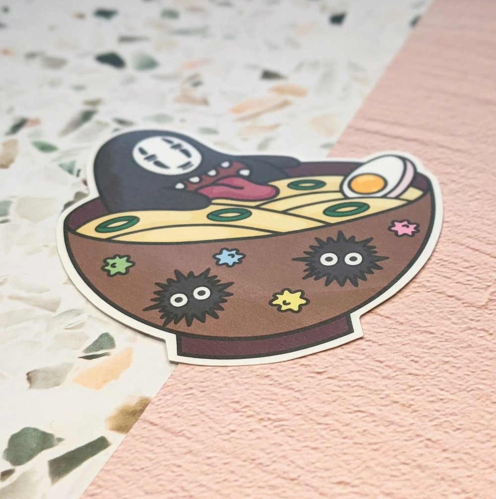 Image of No Face Ramen Vinyl Sticker