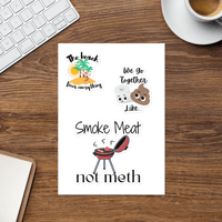 Sticker Sheet The Beach Fixes Everything Sticker, We Go Together Like Toilet Paper and Poop Sticker,