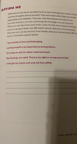 Self Love Workbook paperback