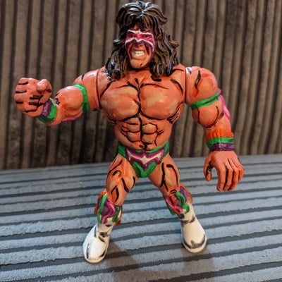 Image of Custom hand painted Ultimate Warrior wrestling wwf action  figure