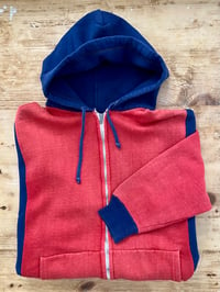 Image 1 of 60s TWO-TONE SUNFADED ZIPPER HOODIE