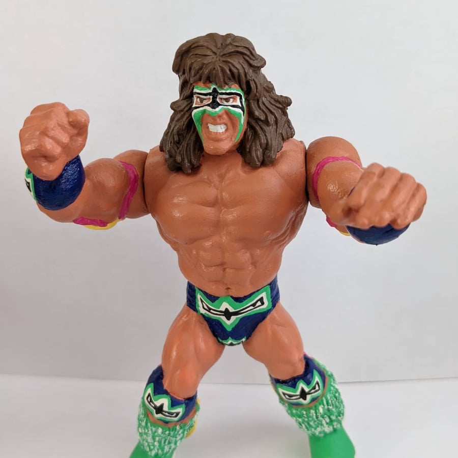 Image of Custom painted Ultimate Warrior wwf wwe hasbron action figure