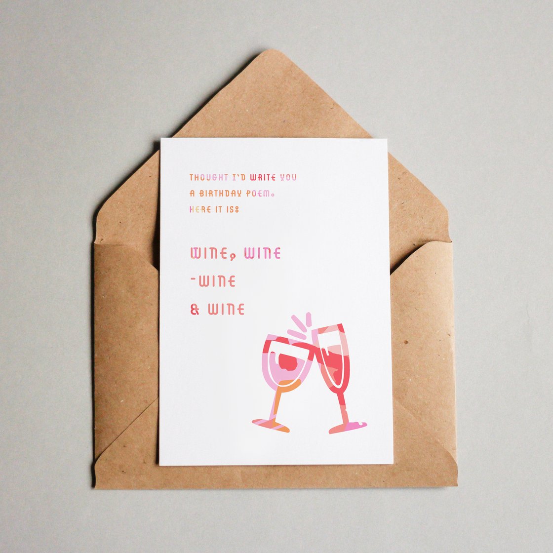 Image of Birthday Poem: Wine, wine -wine & wine
