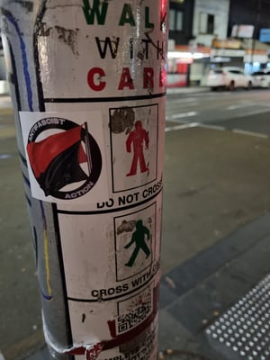 Image of "Antifascist Action" sticker 10pk