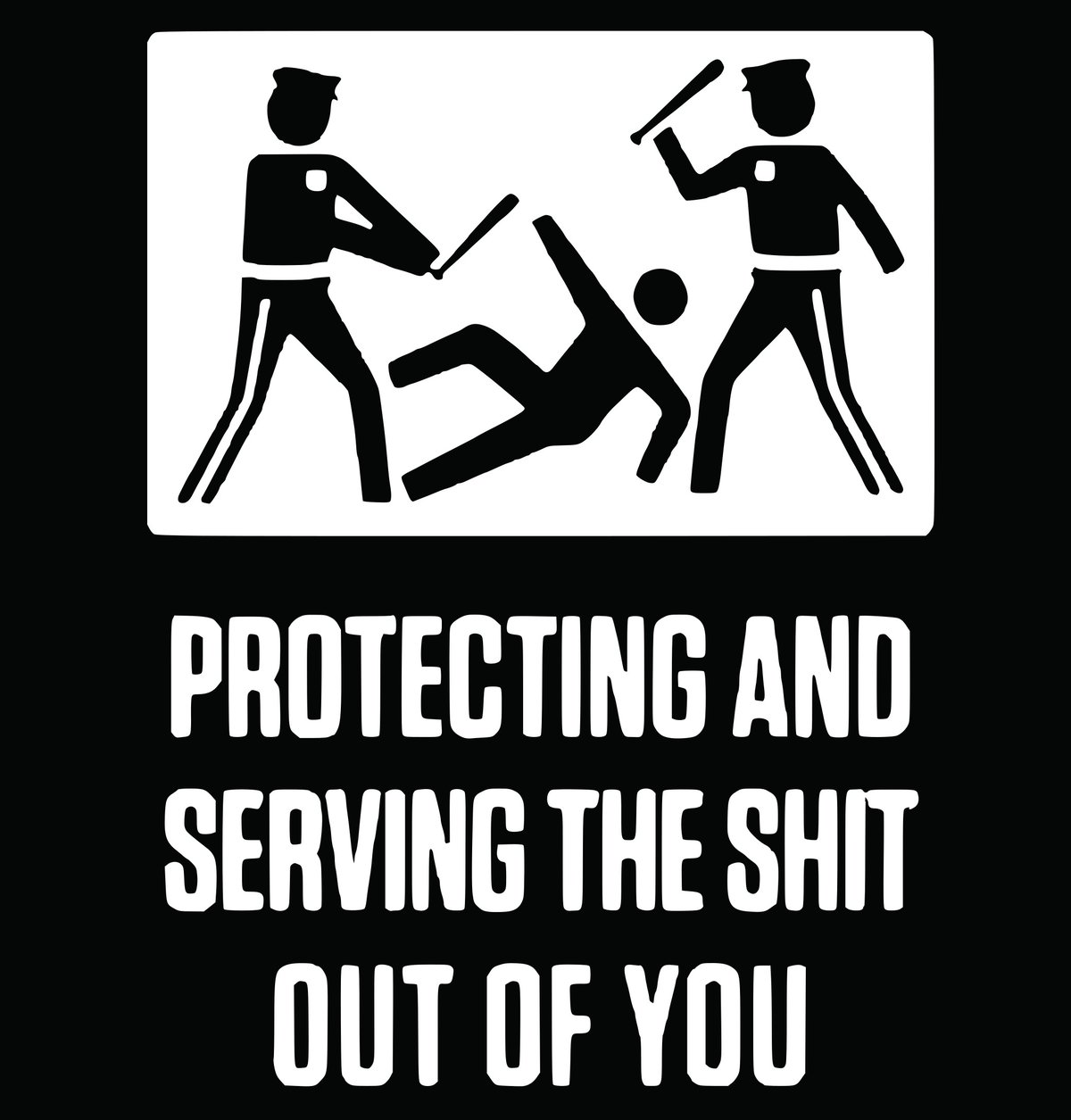 Image of "Protect and serve..." sticker, 10 pk