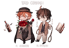 Bungou stray dogs Keychains Acrylic Glitter Epoxy