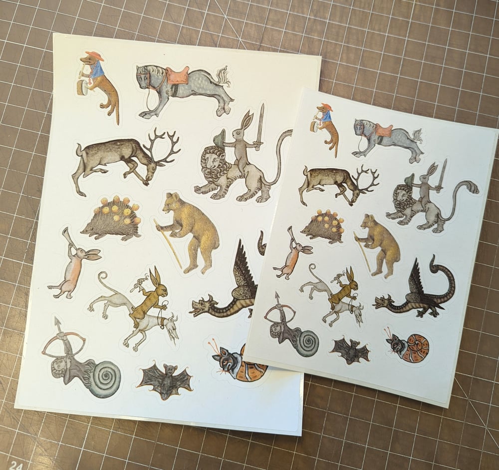 Image of Medieval Animal Marginalia Stickers