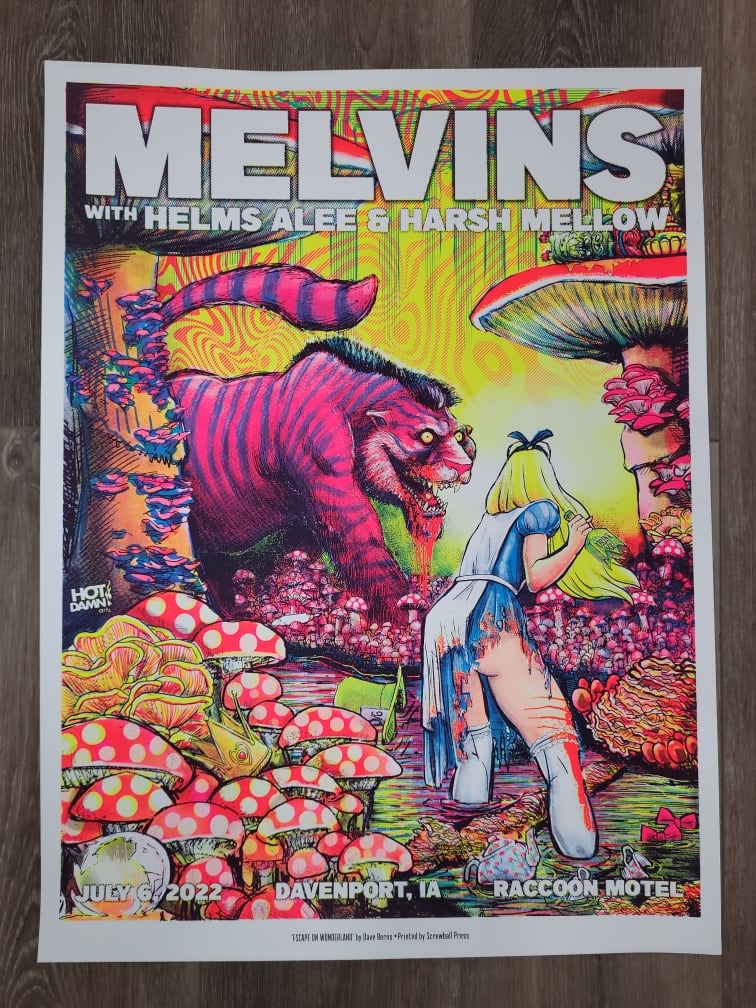 MELVINS Gig Poster 2022 Davenport Iowa