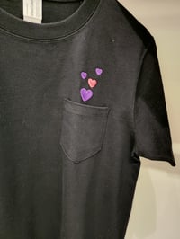 Image 2 of MINI HEARTS T-SHIRT BLACK