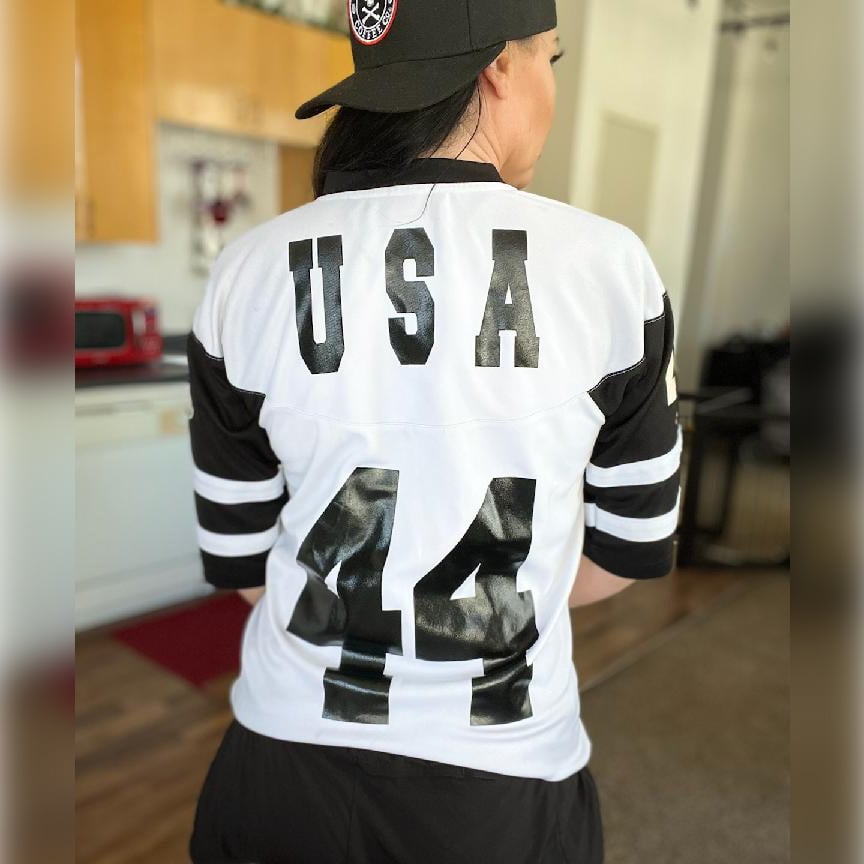USA 44 Black & White Jersey + Free Signed 8X10